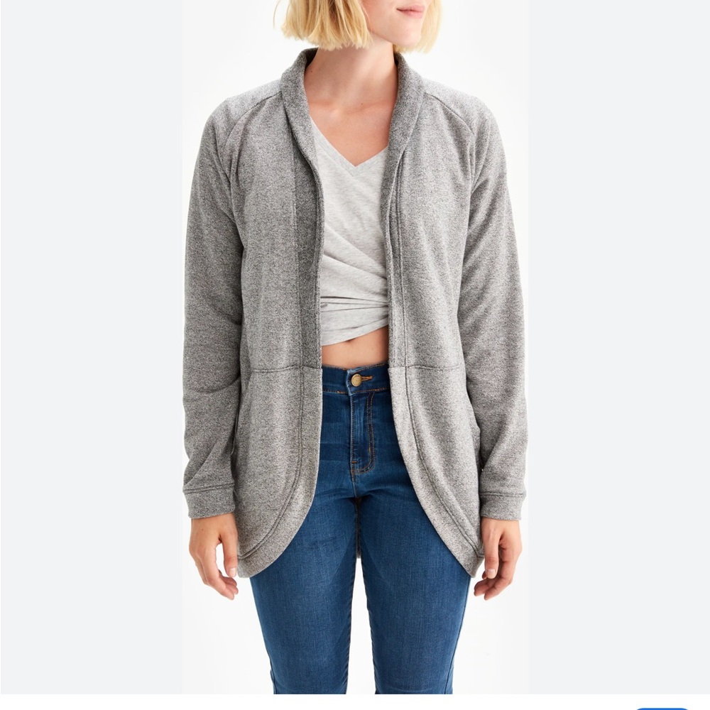 Lole Heather Gray Open Cardigan, size M,new